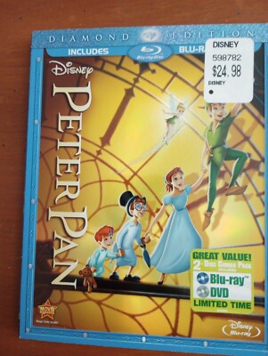 Peter Pan (New Two-Disc Diamond Edition Blu- Blu-ray/DVD -Slip Cover Included.