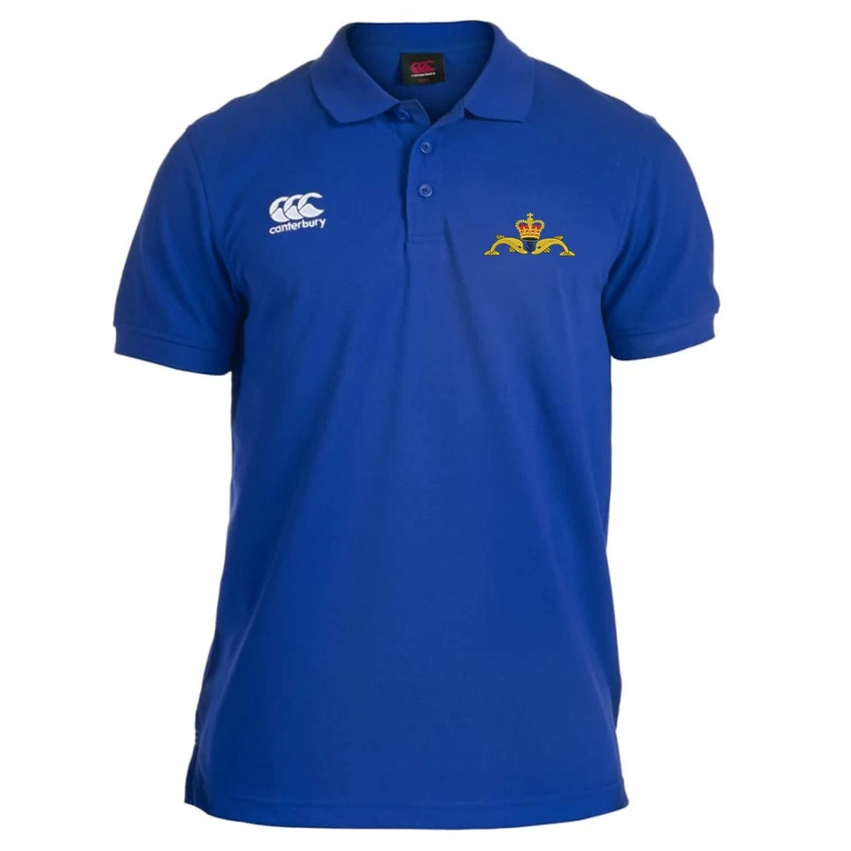 OFFICIAL Navy Submariner embroidered Canterbury Rugby Polo Shirt - Image 1 of 1