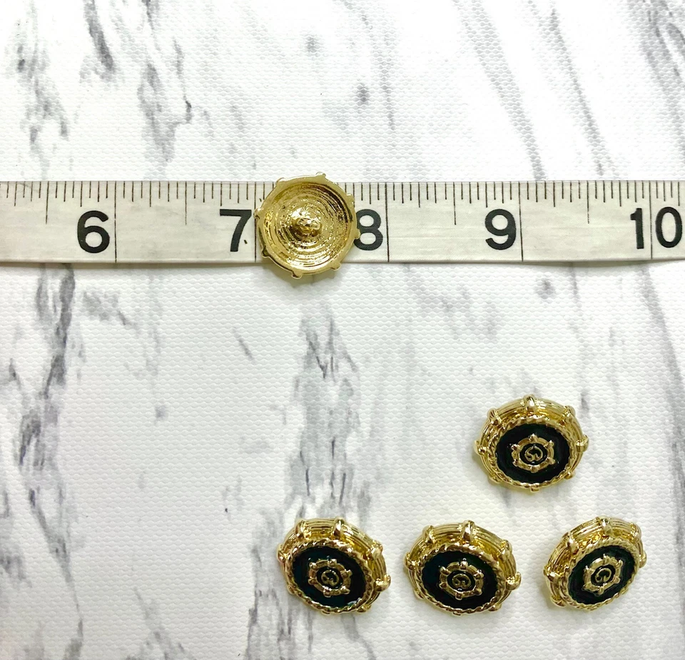 (5) ST. JOHN Collection Sport Black Gold Caviar Buttons Replacement Jacket Shirt - Image 3 of 4