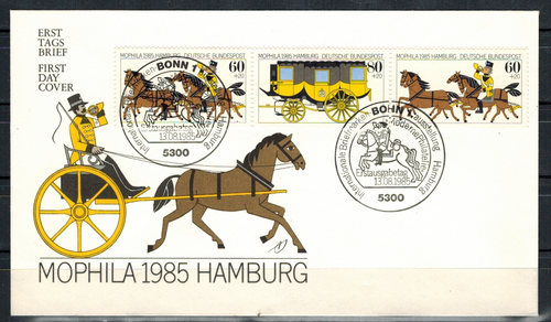 1 FDC ZD BRD 1255/1256/1255 Mophila Hamburg Stempel Bonn # 1683