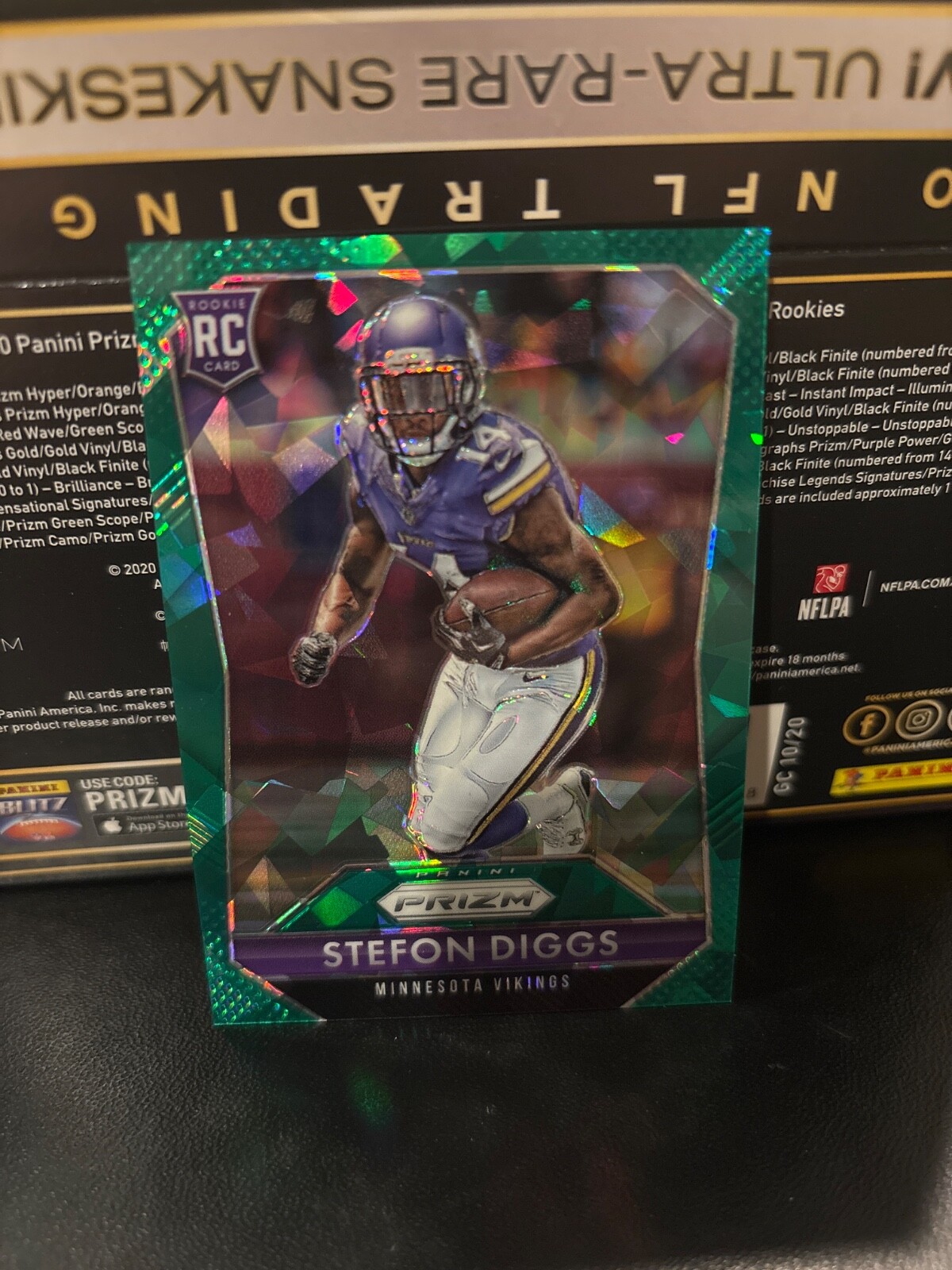 2015 Panini Prizm Football Stefon Diggs Green Ice 45/75