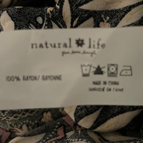 Natural Life Jumpsuit Sz L XL Wide Leg Floral Loose Fit Ruffle Cottagecore Boho - Bild 4 von 10