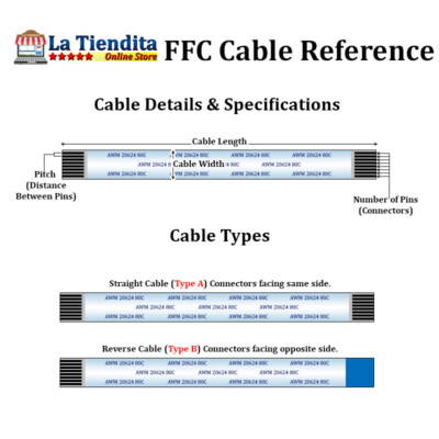 Cavi FFC 8 Pin Flessibili - Set Da 20, Per Audio Player, LCD, Scanner E Apparecchiature Elettroniche - Foto 10