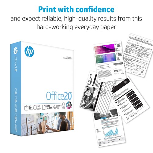 HP Printer Paper | 8.5 x 11 Paper | Office 20 lb | 3 Ream Case - 1500 Sheets ... - Picture 3 of 6