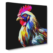 Chicken Digital Art Canvas Wall Art Print Framed Picture Home Decor Living Room
