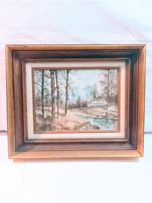 Hecho En Mexico Винтажная Золотистая Деревянная Рамка для Картинки с Подписанным Принтом - Изображение 3 из 4