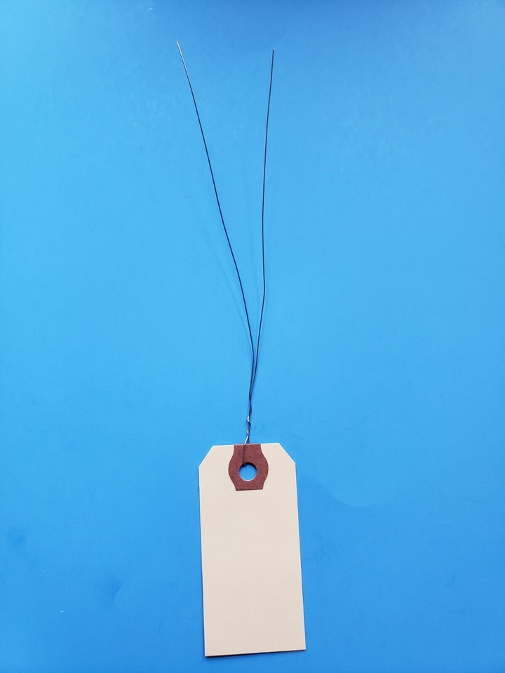 Size 1 Manila Inventory Shipping Hang Tags with Wire 2 3/4