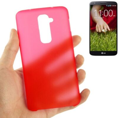 Schutzhülle Case Ultra Dünn 0,3mm für Handy LG Optimus G2 / D802 Rot Transparent