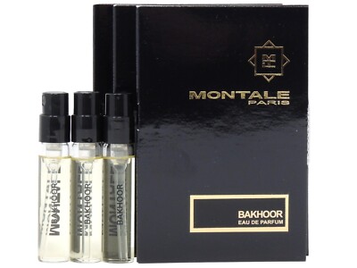 MONTALE PARIS BAKHOOR EDP 2.0ml .06fl oz x 3 COLOGNE PERFUME SPRAY SAMPLES