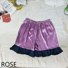 Damen Satin Shorts Knickers Unterhosen Schlafwäsche, Faux Silk – L-3XL