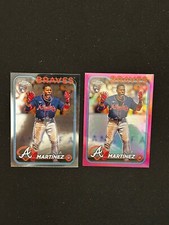 Jp Martinez (2) 2024 Topps Chrome # 294 Pink Refractor + base  RC Atlanta Braves