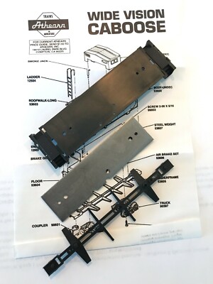 Athearn HO Wide Vision Caboose Parts - Floor, Weight & Underframe VALUE PACK NEW