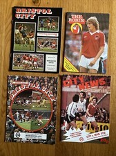Job Lot Bundle x 4 Bristol City V MANCHESTER UTD 1977 -1979 VGC