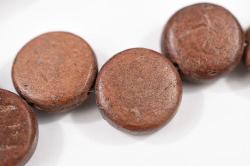 Silver Plate Multi-Strand Wood & Glass Bead Necklace w/ Wood Pendant 18-22" - Picture 11 of 14