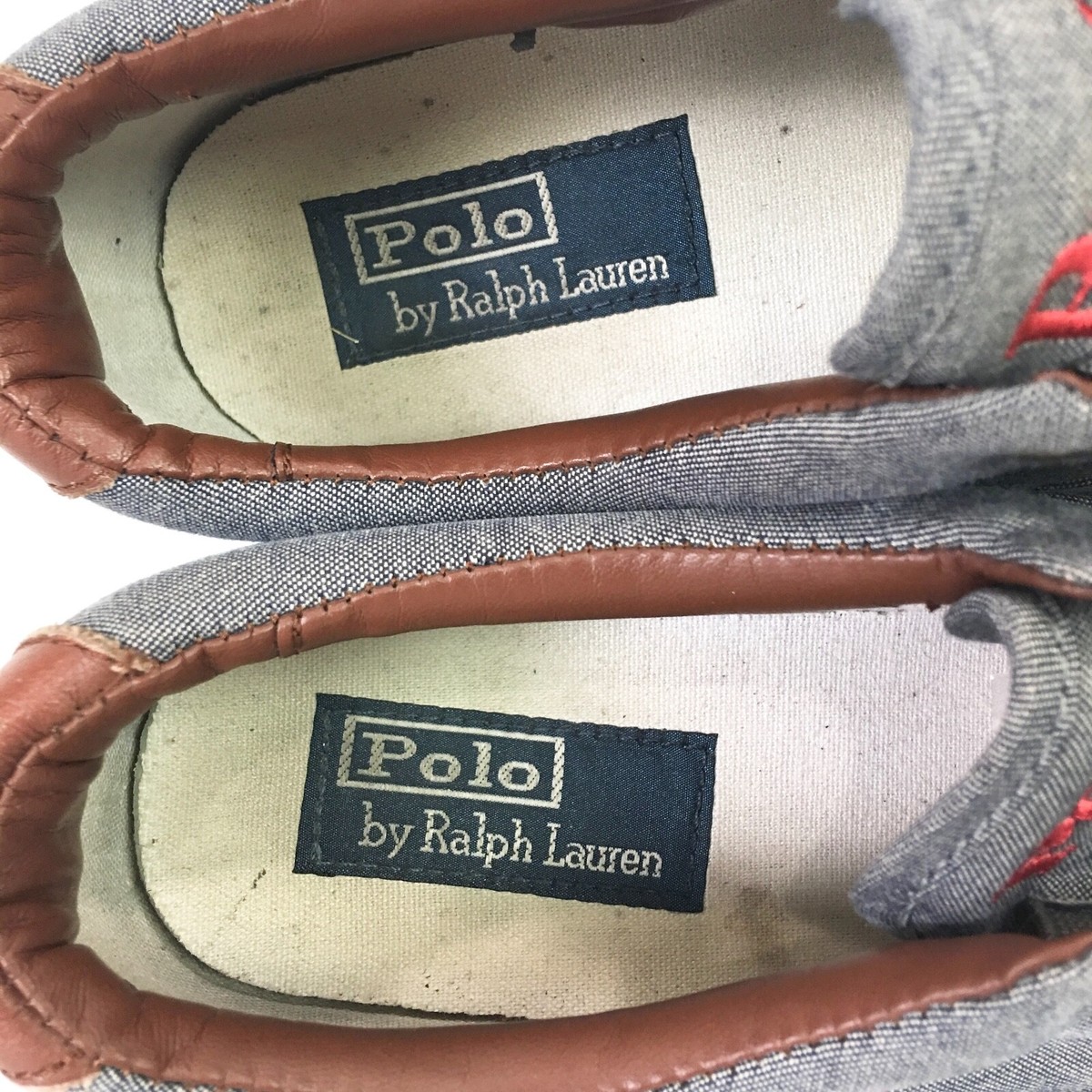 Polo by Ralph Lauren Vito Canvas Sneakers Slip On Laceless Mens Size 10 Chambray s7-1233183_lifestyle?$rl_4x5_zoom$ main image 3