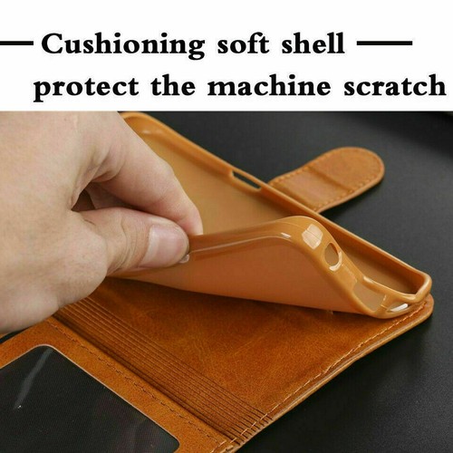 For iPhone 13 14 15 12 11 Pro XS Max SE XR 8 Plus Wallet Case Leather Flip Cover - Picture 7 of 36