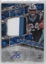 2024 Panini Spectra Rookie Neon Blue Prizm 7/50 Jonathon Brooks Patch Auto 1l2