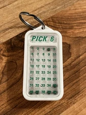 Vintage Plastic Lottery Number Picker Key Pick 3,4 or 6