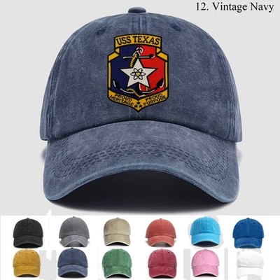 Customized Personalization Embroidered Hat Uss Texas Cgn-39 Ship, Trucker Hat