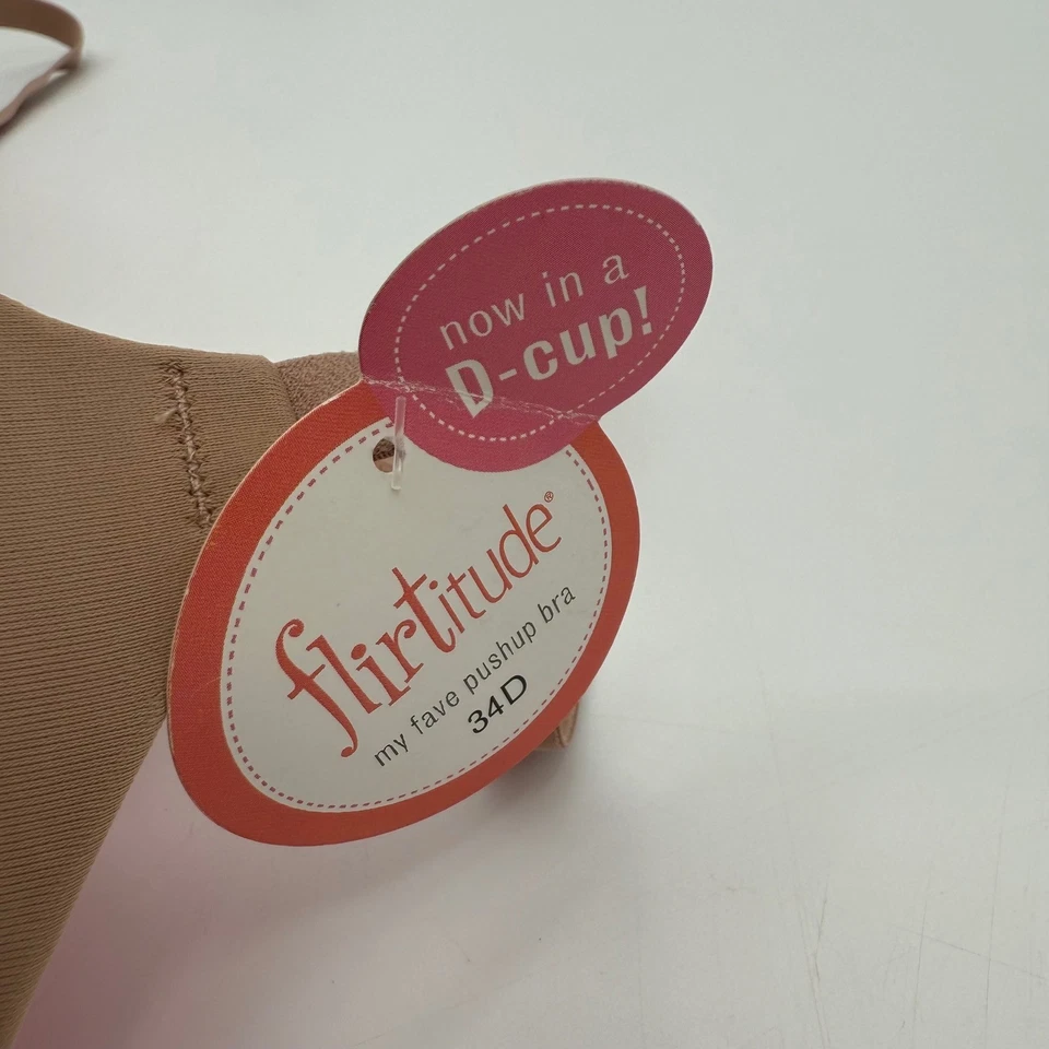Sujetador Push Up Flirtitude - My Fave Bra - Beige Nude - Talla 34D NUEVO Foto 3 de 4