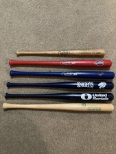 Six Wooden Souvenir Bats ￼ Louisville Slugger’s Jefferson Pilot Ryland United