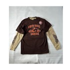 Orange County Choppers Mens XL Vintage Y2K Brown Long Sleeve Layered T Shirt