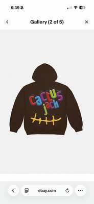 Brand New Travis Scott x McDonald's CJ Smile Hoodie Brown Men's