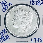 1878 S BU UNCIRCULATED MORGAN SILVER DOLLAR AUTHENTIC U.S.MINT FREESHIPPING 4748