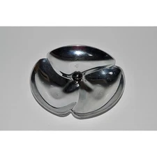 Starburst Metal Chrome Divided Relish Tidbit Dish, 3 Way Serving Tray, MCM Tray