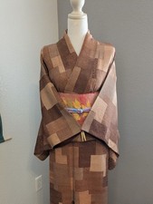 Japanese kimono, vintage obi belt and obi-jime set.