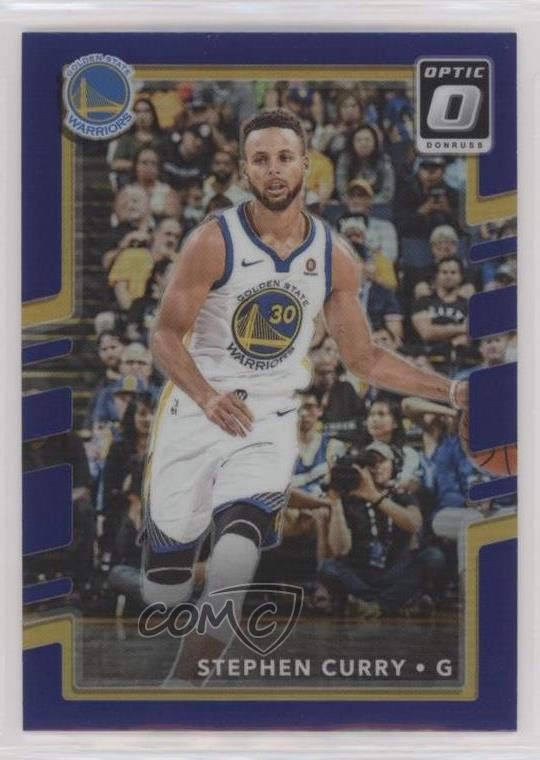 2017-18 Panini Donruss Optic Purple Prizm Stephen Curry #46 o7m