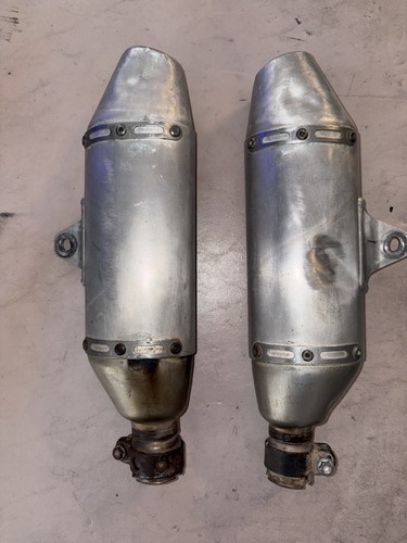 2006 - 2009 CRF250R OEM Exhaust Left Right Dual Muffler Silencer Tail Pipe Slip