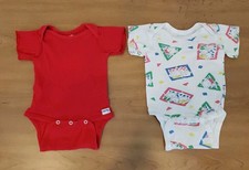 Vintage 90s Gerber Baby Onesies Size Small 13-18 lbs Bundle Lot of 2 USA