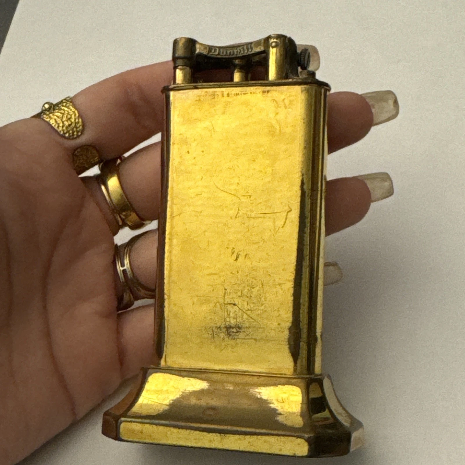 Briquet De Table Dunhil Doré PAT 143752