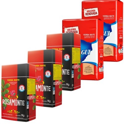 5 kg of Yerba Mate Tea Rosamonte and Taragui