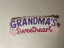 Grandma  s Sweetheart Handmade Scrapbook Title Die Cut Paper Pieced
