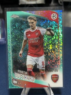 MARTIN ODEGAARD 2025-26 TOPPS CHROME UCL AQUA SPARKLE REFRACTOR /199 #157 Q2754