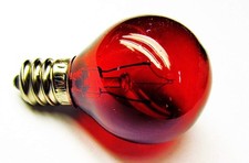 CEC Industries #10G9 1/2/120V/TR (Red) Bulb 120 V, 10 W, E12 Base, G-9-1/2 shape