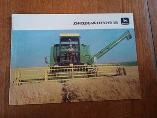 D(allemand) BROCHURE TRACTEUR MOISSONNEUSE JOHN DEERE TRAKTOR TRACTOR PROSPEKT