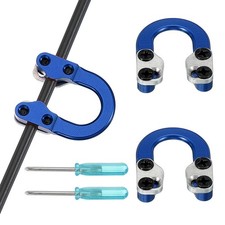 Archery D Loop, 2 Set Compound Bow Metal U Nock D Ring Nocking Release, Blue