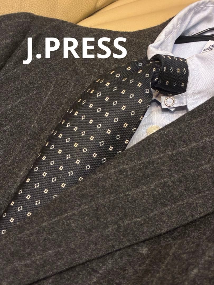 J.Press Navy Small Pattern Tie - image 1