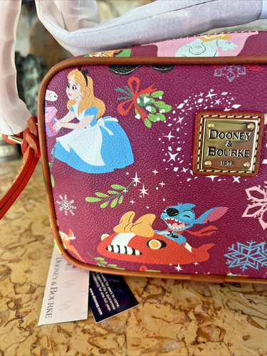 New Disney Parks Classics Christmas Dooney & Bourke Camera Bag Purses Muna NWT - Picture 2 of 17