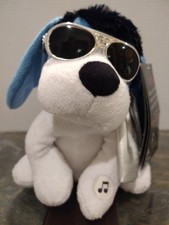 Elvis Presley Animated Singing Ear Flopping Plush Dog Blue Christmas WORKS