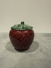 Vintage Ceramic Sylvac Strawberry Jam Pot 585 Collectable VGC Countrycore