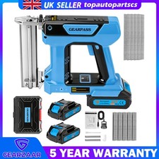 21V 4000MAH Cordless Brad Nailer Nail Gun Finish Gun with 2 Batteries & Charger