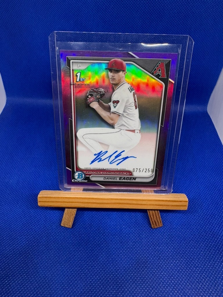 Daniel Eagen 2024 1st Bowman Chrome Purple Auto /250