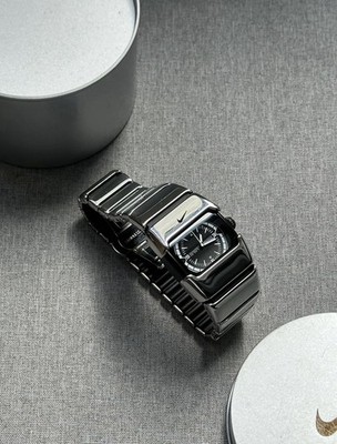 Nike D-Line Shiny Silver Analogue Watch with White Dial