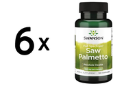 6 X Swanson Saw Palmetto, 540Mg - 100 Caps (127,24 Eur/Kg)