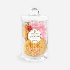 Spa Sister Spa Essentials Apothecary Jar Gift Set, Pink