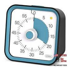 Visual Timer for Kids with Pause Function - 60 Minute Countdown Timer - Black